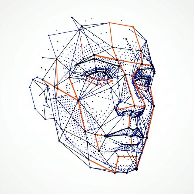 Abtract data face point cloud